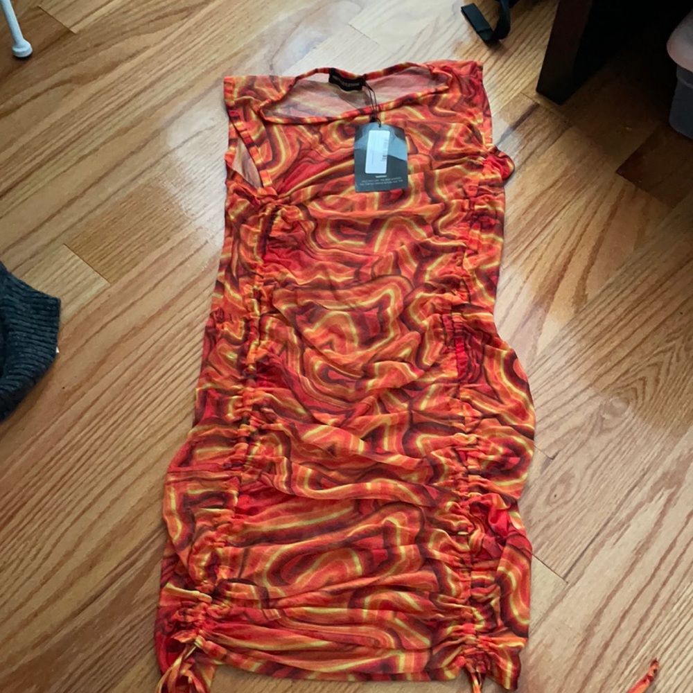 Sheer Swirl Print Pretty Little Thing Dress